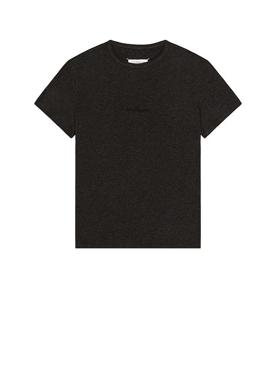 Maison Margiela Upside Down Logo Tee in Charcoal | FWRD