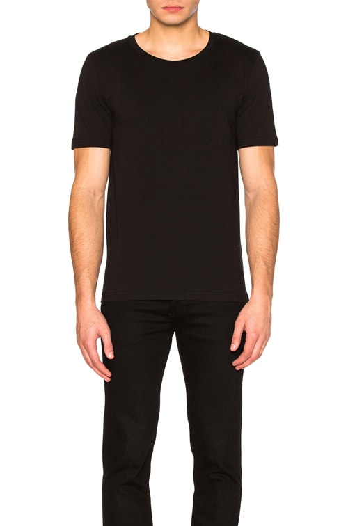 Maison Margiela Garment Dyed Basic Tee in Black | FWRD