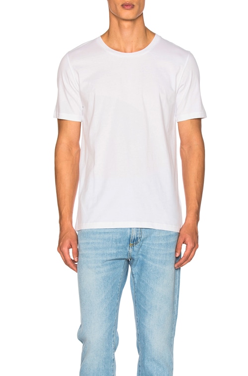 Maison Margiela Garment Dyed Basic Tee in White | FWRD