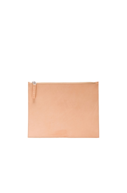 Maison Margiela Leather Pouch in Nude | FWRD