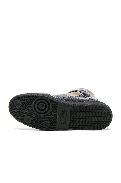 Maison Margiela Future High Top Sneakers in Flesh & Black | FWRD