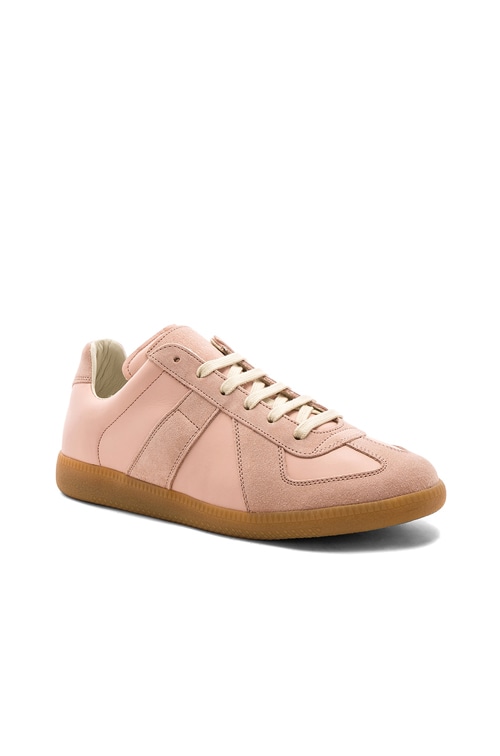 Maison Margiela Replica Low Top Sneakers in Nude | FWRD