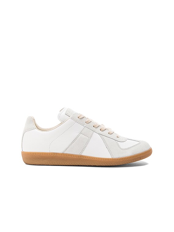 Replica Calf & Lambskin Leather Sneakers