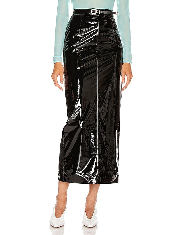 Maison Margiela Vinyl Skirt in Black | FWRD