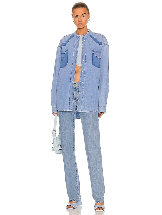 Maison Margiela Long Sleeve Shirt in Combo Denim | FWRD