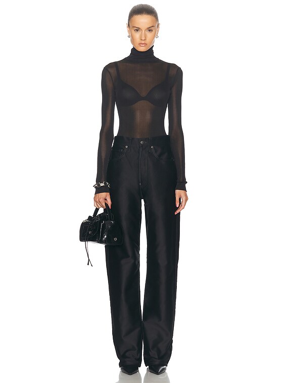 Maison Margiela Long Sleeve Bodysuit in Black | FWRD