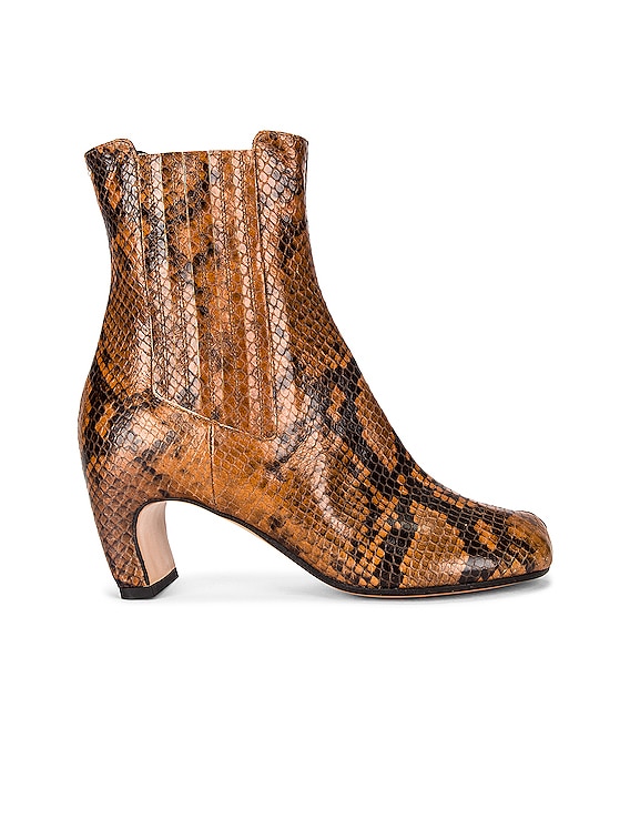 Maison Margiela Tabi Python Boots in Cognac & Black | FWRD