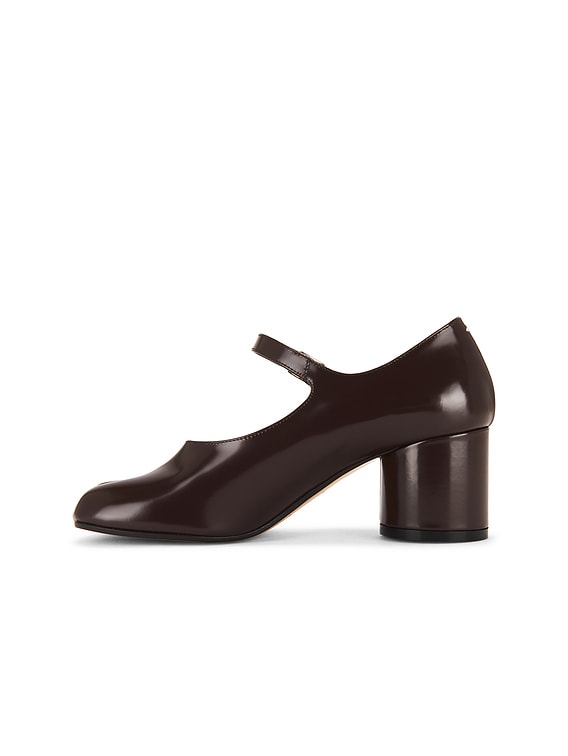 Maison Margiela Tabi Mary Jane Pump in Moka | FWRD