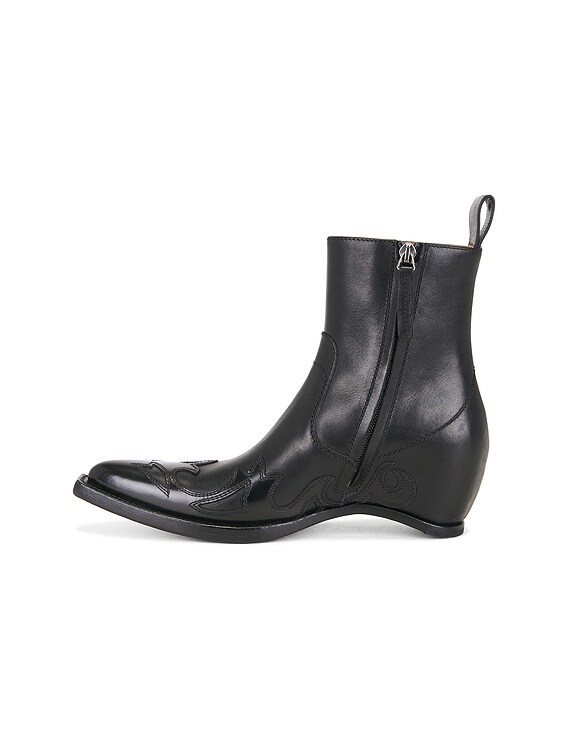 Maison Margiela Heel-Less Western Flame Boot in Black | FWRD