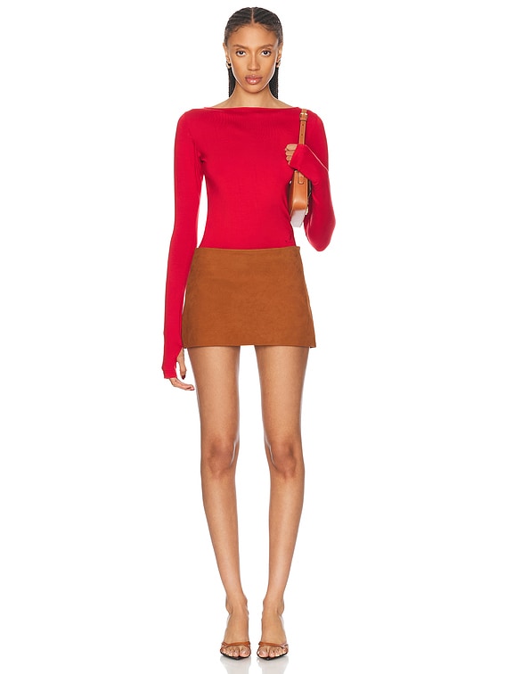 Boat Neck Long Sleeve Top