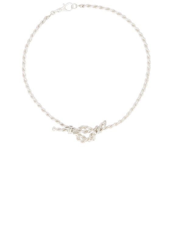 Martine Ali Knotted Rope Chain Necklace in Sterling Silver | FWRD