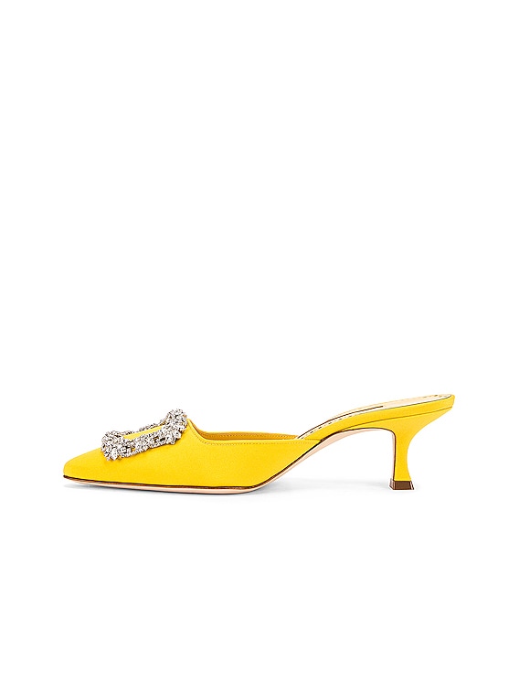 エルフ・モール公式アカウント07 さま　　MANOLO BLAHNIK Manolo Blahnik Maysale 50 Jewel Mule in Yellow | FWRD