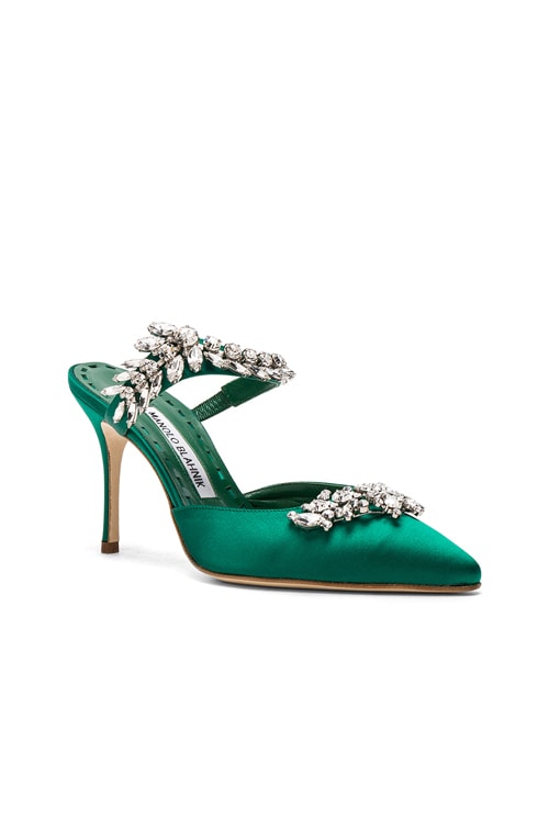 manolo blahnik green lurum