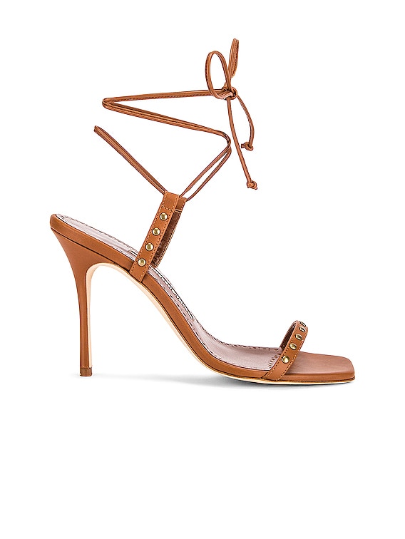 Manolo Blahnik ブラウン 37 Manolo Blahnik Morata 105 Sandal in Brown | FWRD