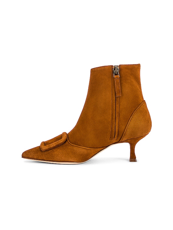 Manolo Blahnik Baylow 50 Boot in Brown | FWRD
