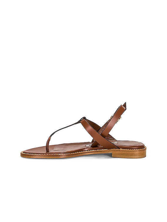 サンダル・ミュール Manolo Blahnik Brown leather Fawda sandals サンダル・ミュール Manolo Blahnik Brown leather Fawda