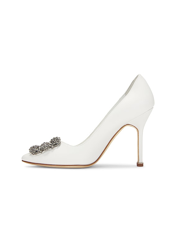 MANOLO BLAHNIK ホワイト ハイヒール