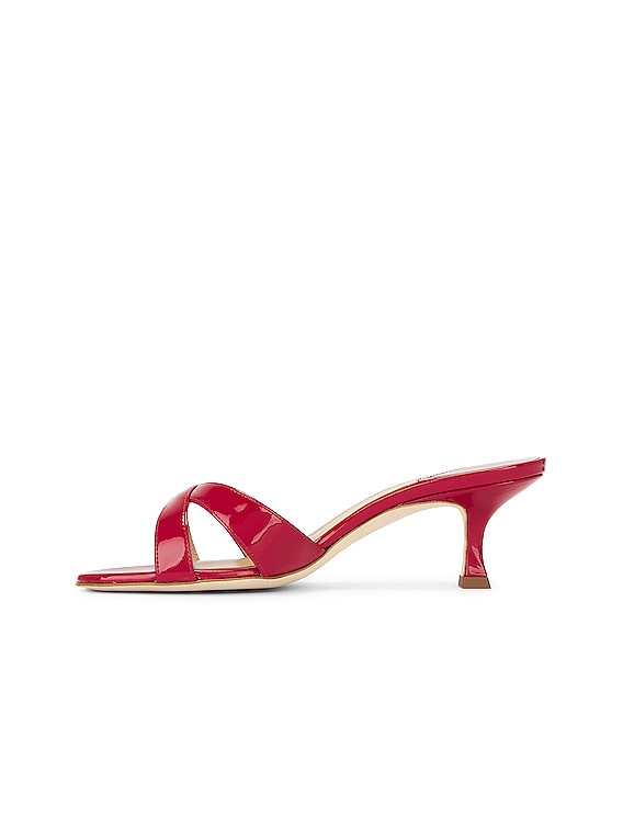 お歳暮 in Mule Patent 50 Callamu Blahnik Manolo Red FWRD | 靴