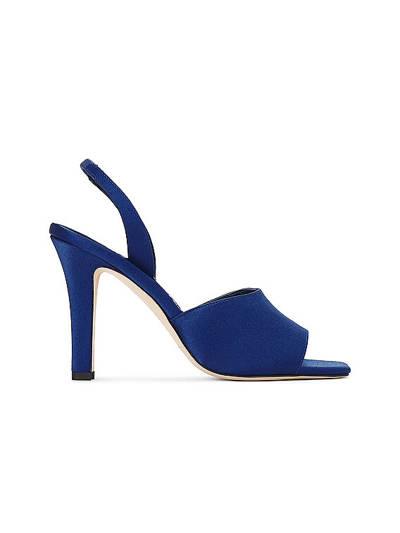 MANOLO BLAHNIK ネイビー ベルベット サンダル MANOLO BLAHNIK ネイビー ベルベット サンダル