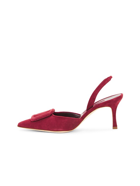 MANOLO BLAHNIK レッドミュール 36 Ebakmu 70 leather mules in red - Manolo Blahnik | Mytheresa