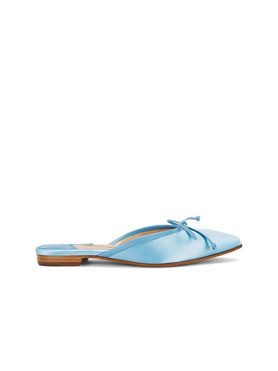 Manolo Blahnik Ballerimu 10 Flat in Light Blue | FWRD