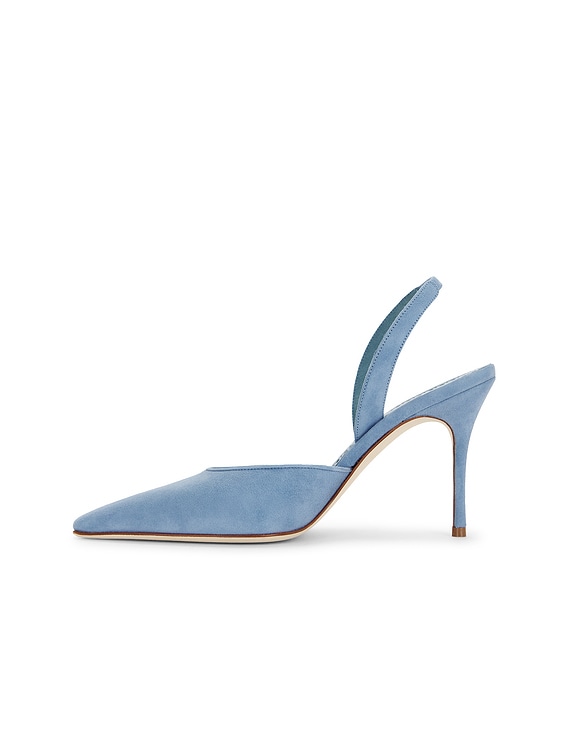 MANOLO BLAHNIK ILUNAFLAT 38 ライトブルー MANOLO BLAHNIK ILUNAFLAT