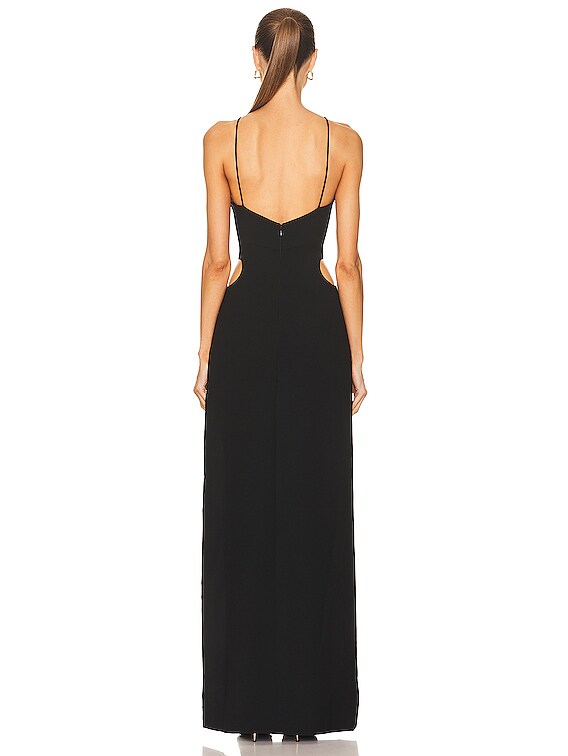 ワンピース MONOT BLACK PETAL CUT OUT LONG DRESS Monot Cut-Out Detail Long Dress In Black - 56% Off