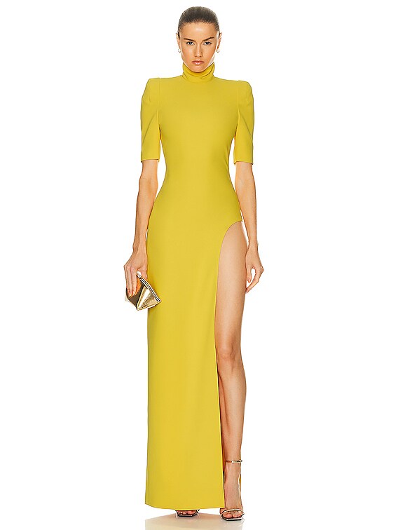 Yellow turtleneck hot sale dress