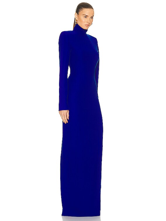 MONOT High Neck Back Cutout Dress in Blue | FWRD