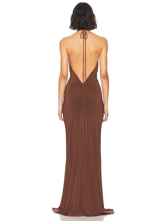 V Neck Draped Dress