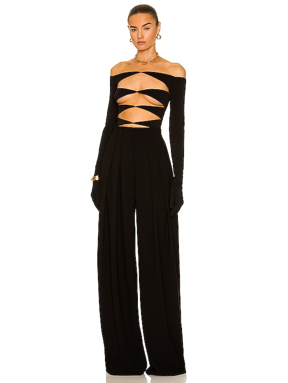 MONOT Wide Leg Pant in Black | FWRD