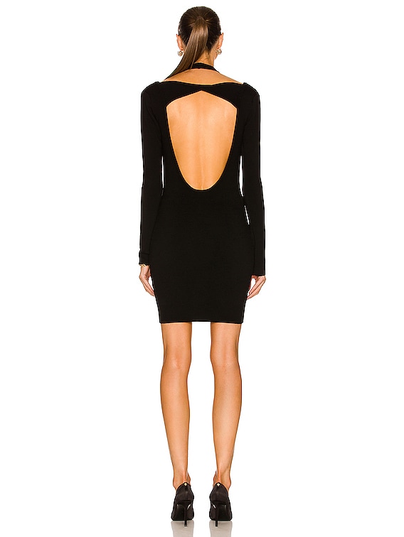Monse Long Sleeve Cut Out Mini Dress in Black | FWRD Monse Long Sleeve Cut Out Mini Dress in Black | FWRD