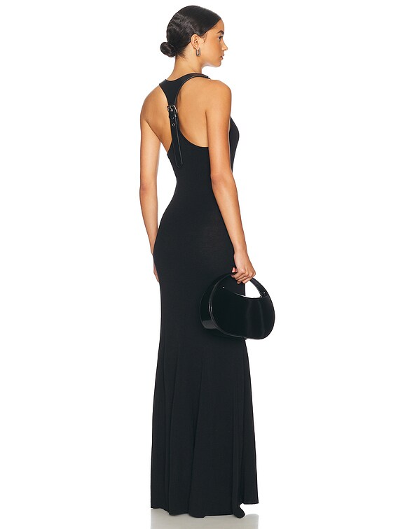 Monse Leather Harness Knit Dress in Black | FWRD