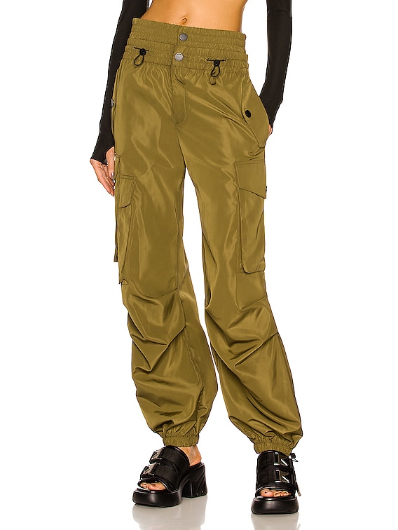 Monse Cargo Parachute Pant in Olive