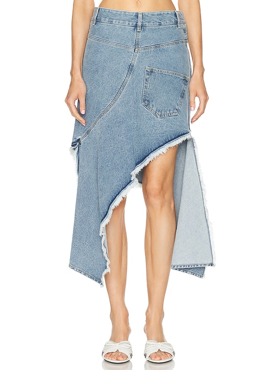 MONSE スカート Monse Twisted Denim Skirt in Indigo | FWRD