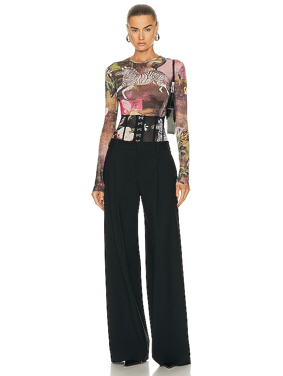 Monse Print Mesh Top in Print Multi | FWRD Monse Print Mesh Top in Print Multi | FWRD
