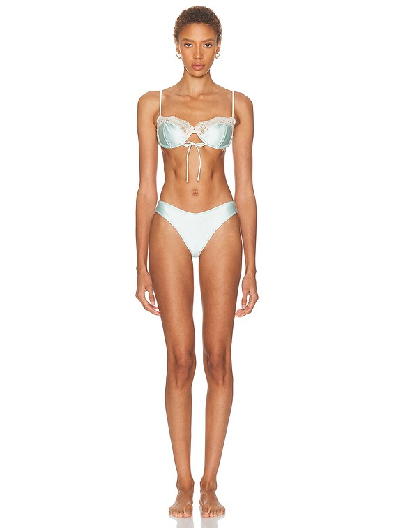 Montce x Elsa Hosk Lena Bikini Top in Seafoam Silkie | FWRD
