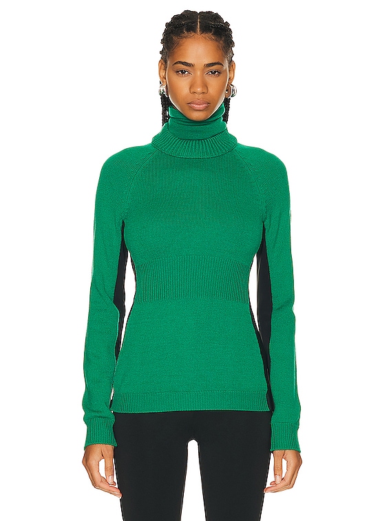 Moncler Grenoble Long Sleeve Turtleneck Top in Green FWRD