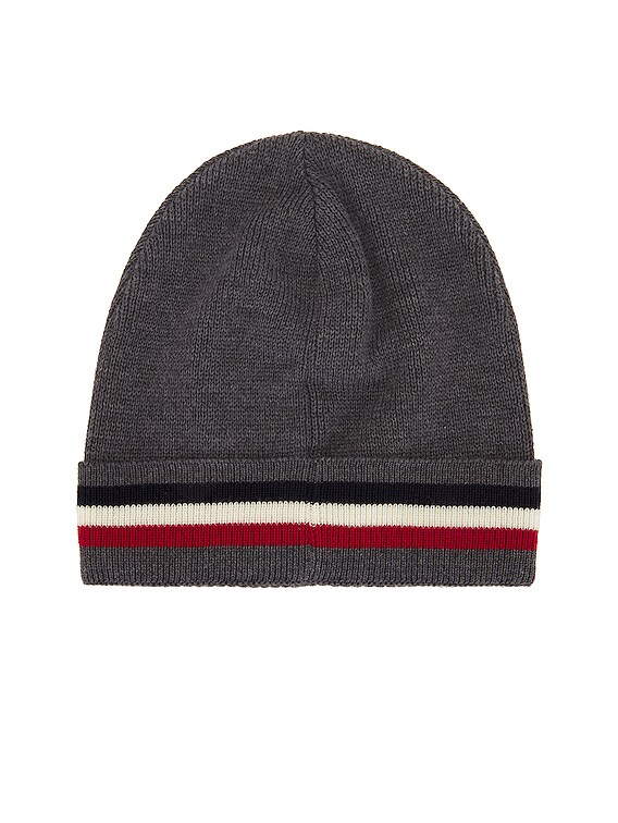 Moncler Beanie Hat in Charcoal | FWRD display picture 1