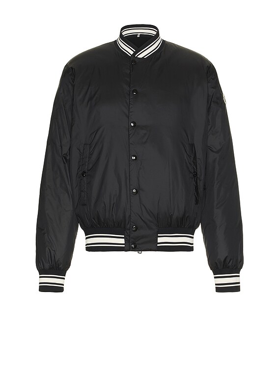 【送料&関税込】Moncler Bouchet Black Bomber Jacket Moncler Bouchet Bomber in Black | FWRD