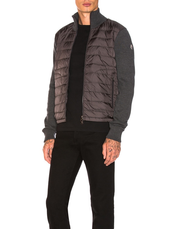 Moncler Cardigan Sweater in Charcoal | FWRD
