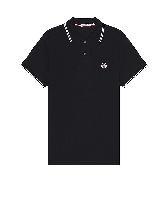 【着用1回】MONCLER 22SS POLO ブラック　xs Moncler Short Sleeve Polo in Dark Navy | FWRD