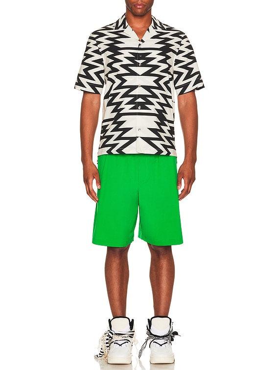 Moncler Short Sleeve Shirt in Black & White | FWRD