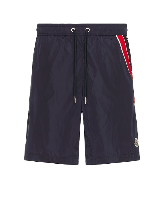 Moncler Swim Short in Navy | FWRD