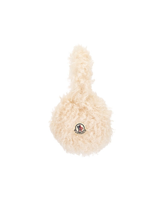 Moncler Faux Fur Earmuffs in Light Beige FWRD