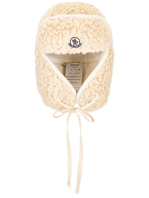 Moncler Faux Fur Aviator Hat in Natural | FWRD