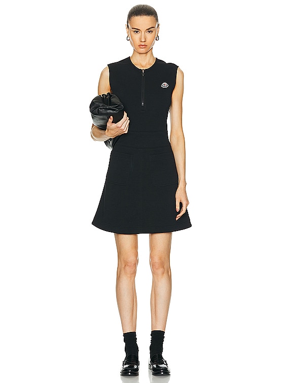 【送料&関税込】Moncler Mini Black Sleeveless Knit Dress Wit Moncler Sleeveless Dress in Black | FWRD