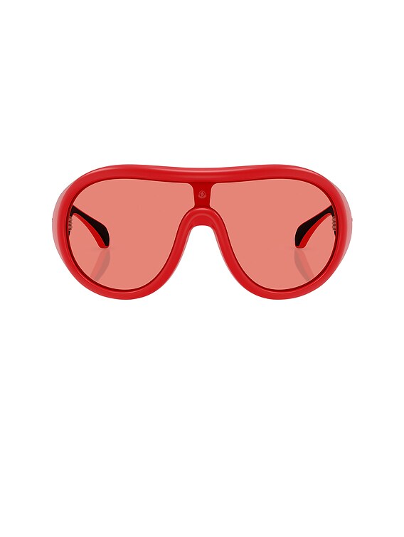 【新品】Moncler モンクレール メガネ ML5045 レッドハバナ Moncler Cloche Sunglasses in Red | FWRD