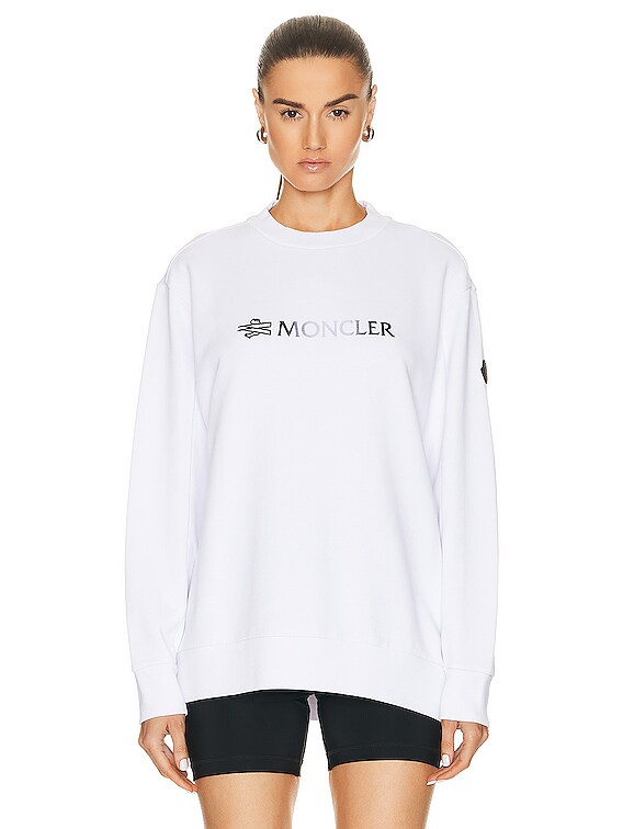 Logo Degrade Sweatshirt In White