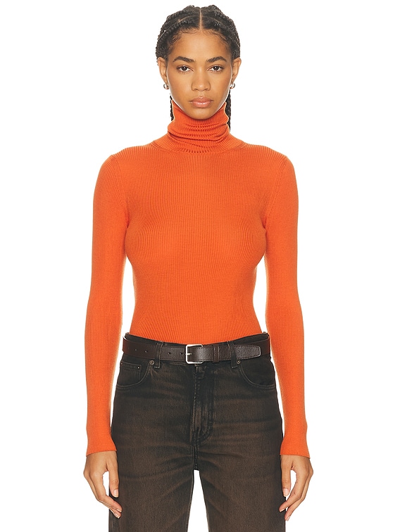 Moncler Turtleneck Top in Orange | FWRD